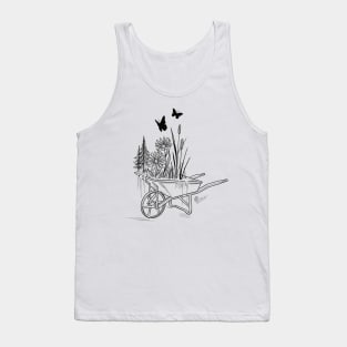 Garden Wheel Barrel Tank Top